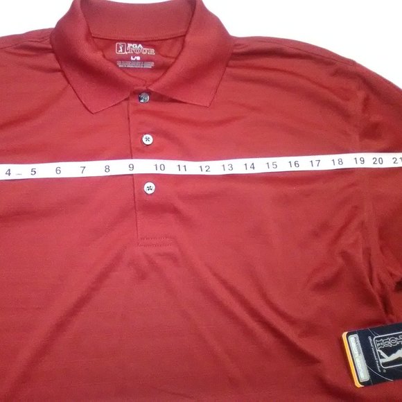 Mens PGA Tour L Polo Shirt Short Sleeve - Picture 5 of 7
